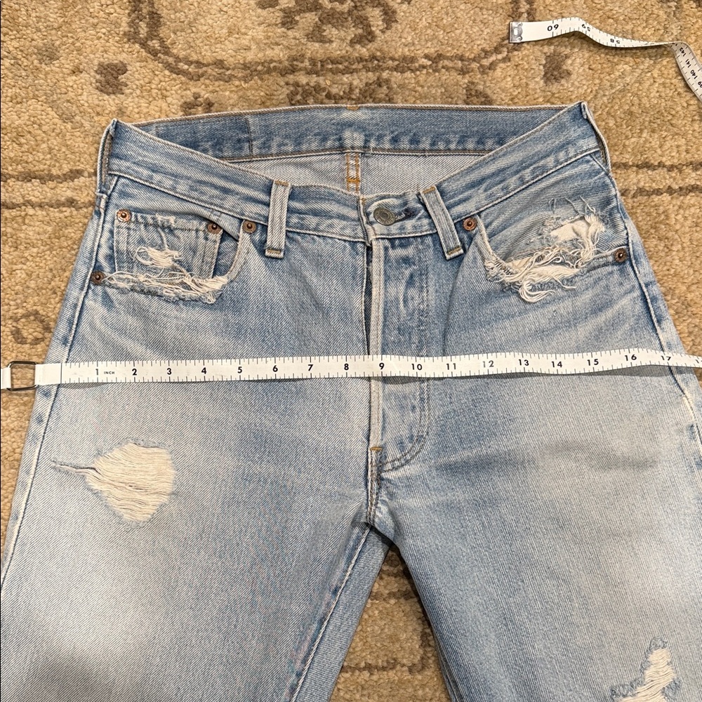 Levi's Light Blue Straight Leg Jeans - Picture 8 of 8